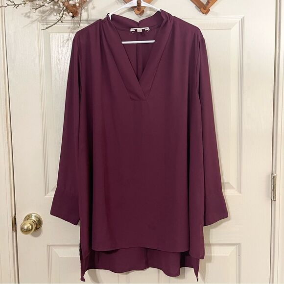 2pc Bundle V-Neck Long Sleeve Tunic Top  Rayon size 1X oversized - Picture 1 of 12
